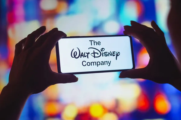 August 2022 Brazil Photo Illustration Walt Disney Company Logo Displayed — Foto de Stock