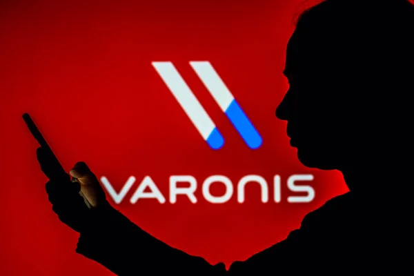 August 2022 Brazil Photo Illustration Varonis Systems Logo Seen Background — Foto de Stock