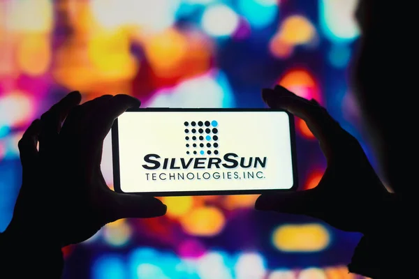 August 2022 Brazil Photo Illustration Silversun Technologies Logo Displayed Smartphone - Stock-foto