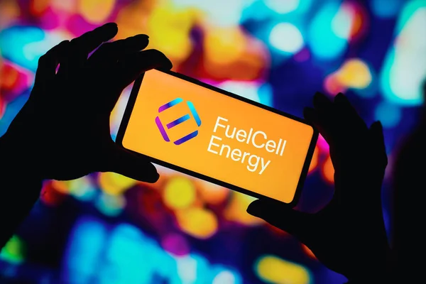 August 2022 Brazil Photo Illustration Fuelcell Energy Logo Displayed Smartphone — Fotografia de Stock