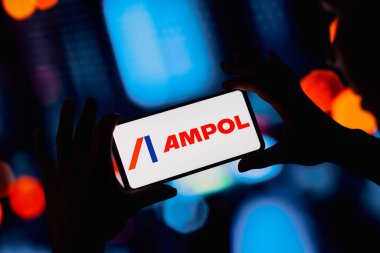 August 24, 2022, Brazil. In this photo illustration, the Ampol Limited logo is displayed on a smartphone screen