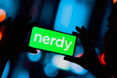 August 24, 2022, Brazil. In this photo illustration, the Nerdy Inc. logo is displayed on a smartphone screen
