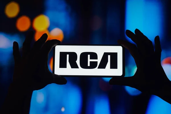 September 2022 Brazil Photo Illustration Rca Records Logo Displayed Smartphone — стоковое фото