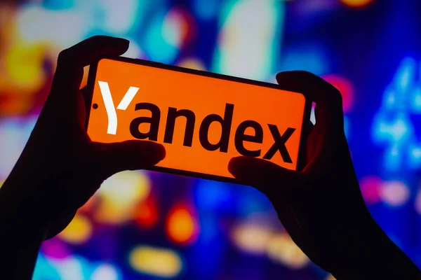 Září 2022 Brazílie Této Fotografii Logo Yandex Zobrazeno Chytrém Telefonu — Stock fotografie