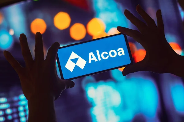 Oktober 2022 Brazilië Deze Foto Illustratie Wordt Het Alcoa Logo — Stockfoto