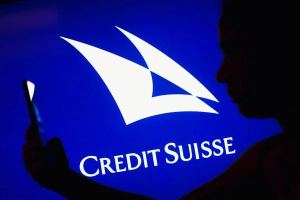 Oktober 2022 Brazilië Deze Foto Illustratie Zwitserse Bank Credit Suisse — Stockfoto