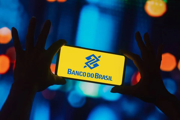 Outubro 2022 Brasil Nesta Ilustração Fotográfica Logotipo Banco Brasil Exibido — Fotografia de Stock