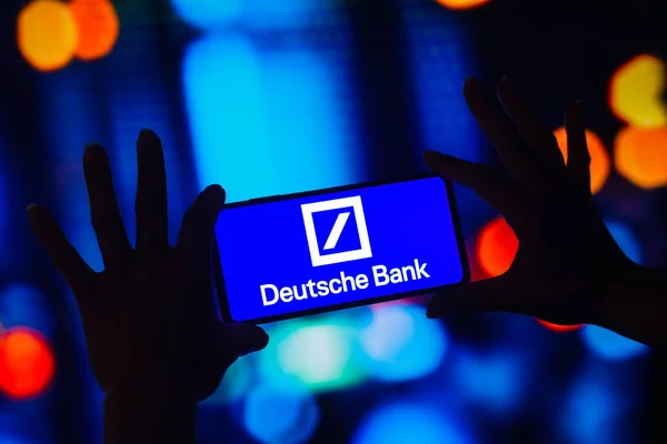 Oktober 2022 Brasilien Dette Foto Illustration Vises Deutsche Bank Logoet - Stock-foto