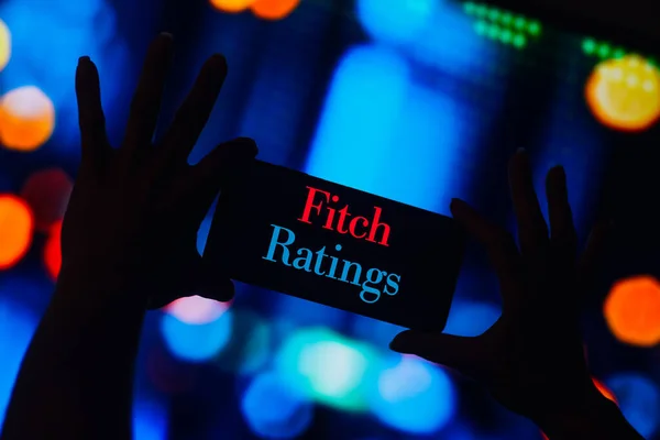 Outubro 2022 Brasil Nesta Foto Ilustração Logotipo Fitch Ratings Exibido — Fotografia de Stock