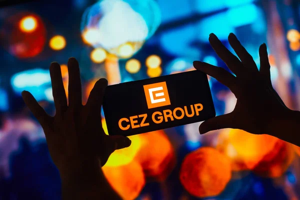 2022 브라질 Cez 로고는 스마트폰 화면에 표시됩니다 — 스톡 사진
