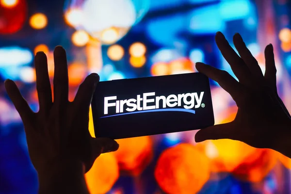 2022 브라질 Firstenergy 스마트폰 화면에 — 스톡 사진