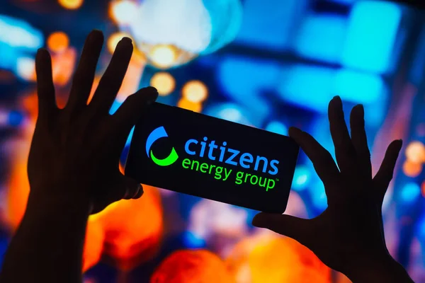 October 2022 Brazil Photo Illustration Citizens Energy Group Logo Displayed — Stock Photo, Image