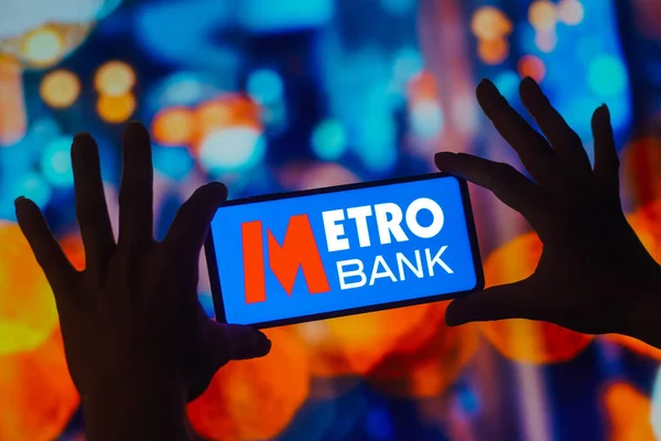 Octobre 2022 Brésil Dans Cette Illustration Photo Logo Metro Bank — Photo