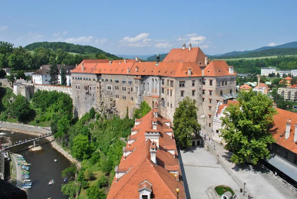 Schloss in Cesky Krumlov, Tschechische Republik lizenzfreie Stockbilder