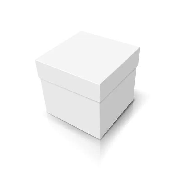 Закрытая белая коробка Стоковый вектор