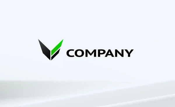 Estricto logotipo de negocios Ilustraciones de stock libres de derechos