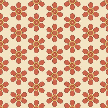 Vektör çiçeği kusursuz desen arka planını tekrarlıyor. Vektör illüstrasyonu