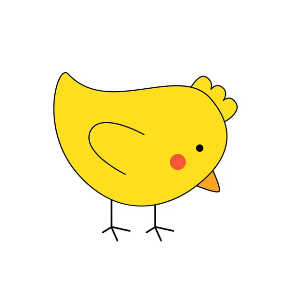 Vektor Illusztrációja Aranyos Húsvéti Csirke — Stock Vector