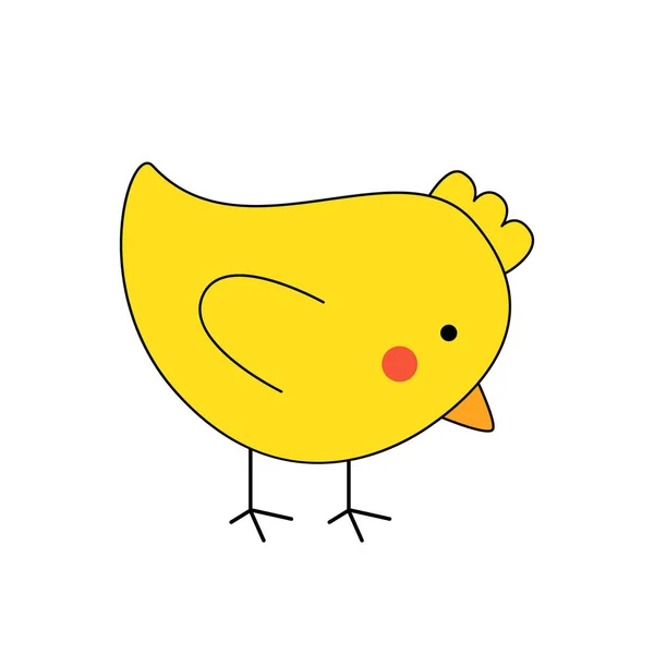 Illustration Vectorielle Poulet Pâques Mignon — Image vectorielle