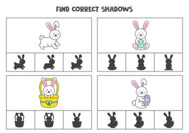 Resimlerin doğru gölgelerini bul. Anaokulu öğrencileri için klip kartları.