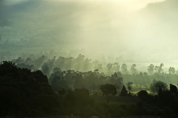 Meia hora para um pôr do sol nos Andes, Reserva Natural de Ilinizas , — Fotografia de Stock