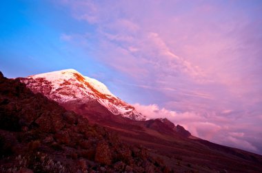 Chimborazo volkan. Ekvador