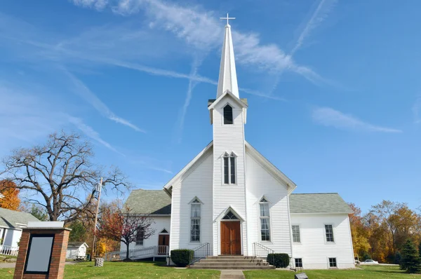 Αγροτική εκκλησία, midwest, Οχάιο, κοντά σε akron, ΗΠΑ — Stockfoto