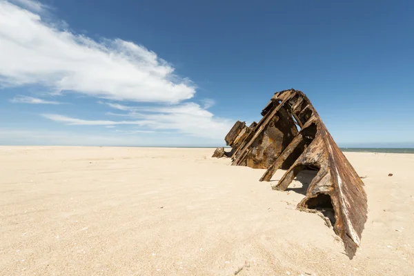 El barco plaży w la pedrera Urugwaju — Zdjęcie stockowe