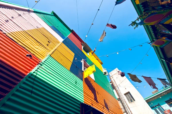Красочные дома в La Boca, Буэнос-Айрес, Аргентина — стоковое фото