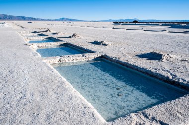 Salinas Grandes on Argentina Andes is a salt desert in the Jujuy clipart