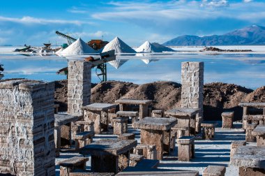 jujuy tuz çölünde Salinas grandes Arjantin And Dağları üzerinde olduğunu