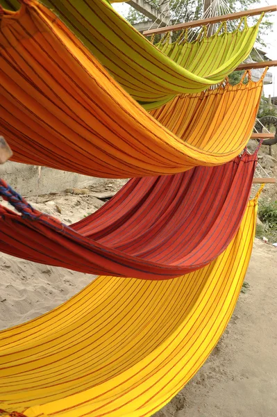 Hangmatten, marktplaats in ecuador — Stockfoto