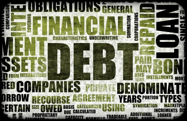 Financial Debt as a Abstract Background Concept — Stock Photo, Image