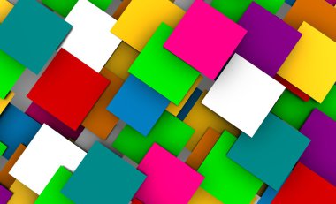 3D kareler arka plan