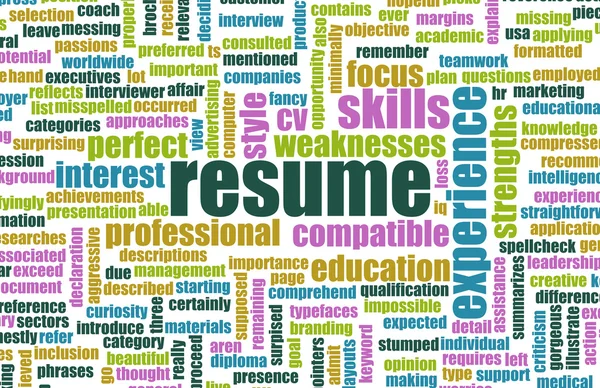 Job Resume — Stock Photo, Image