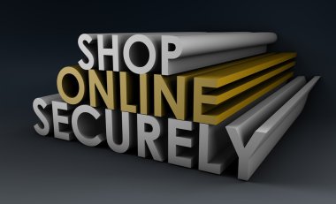 Shop Securely Online clipart