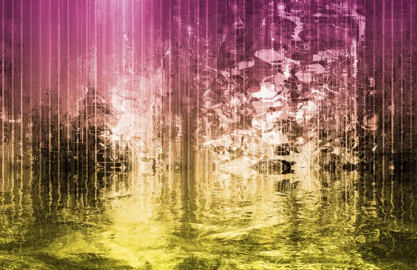 Surrealistische rustgevende abstracte waterval weergave — Stockfoto