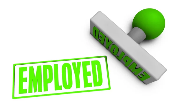 Employed Stamp — Stock Photo, Image