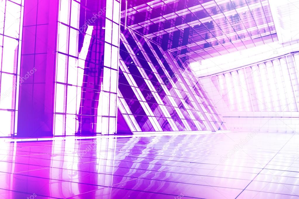 Purple Futuristic Building Abstract Wallpaper Background