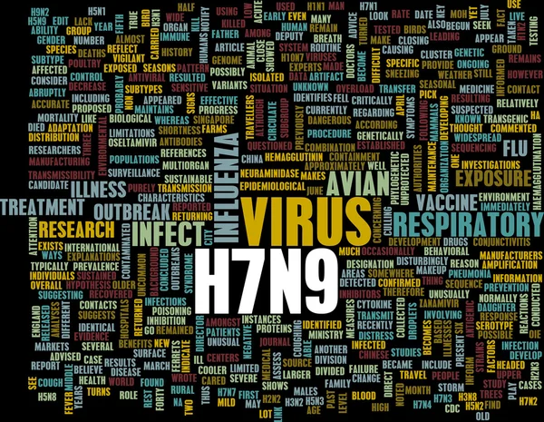 H7n9 koncept som en medicinsk forskning ämne — Stockfoto