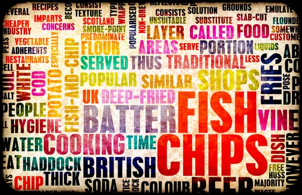 Ryby a čipy — Stock fotografie