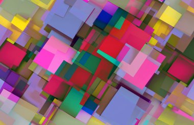 3D kareler arka plan