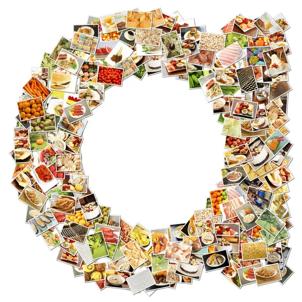 食物艺术字母 — 图库照片