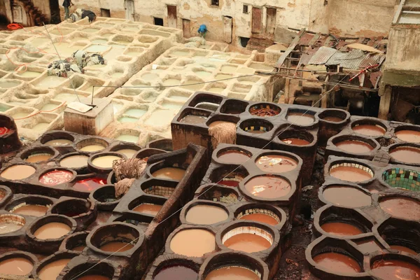 Maroc Tannery — Fotografie, imagine de stoc