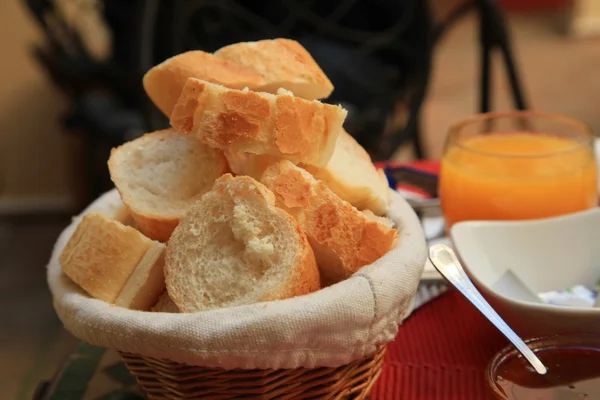 Hotel Breakfast Baguette — Stock Photo, Image