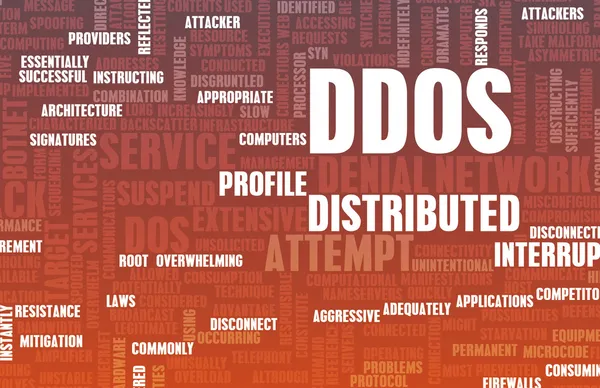 Ataque de denegación de servicio distribuido DDOS — Foto de Stock