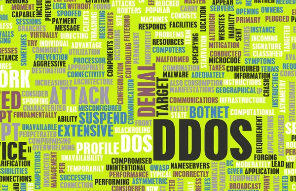 Ataque de denegación de servicio distribuido DDOS — Foto de Stock