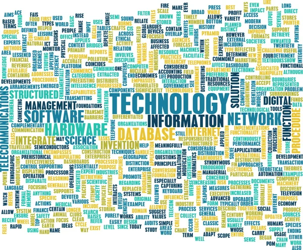 Tecnología palabra nube — Foto de Stock