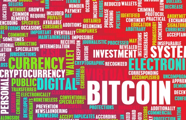 Bitcoin oder Bitcoins — Stockfoto