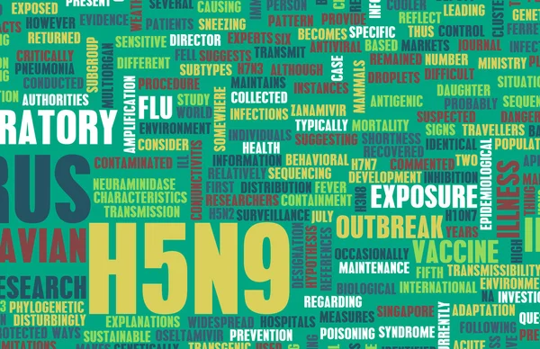 H5n9 koncept — Stockfoto